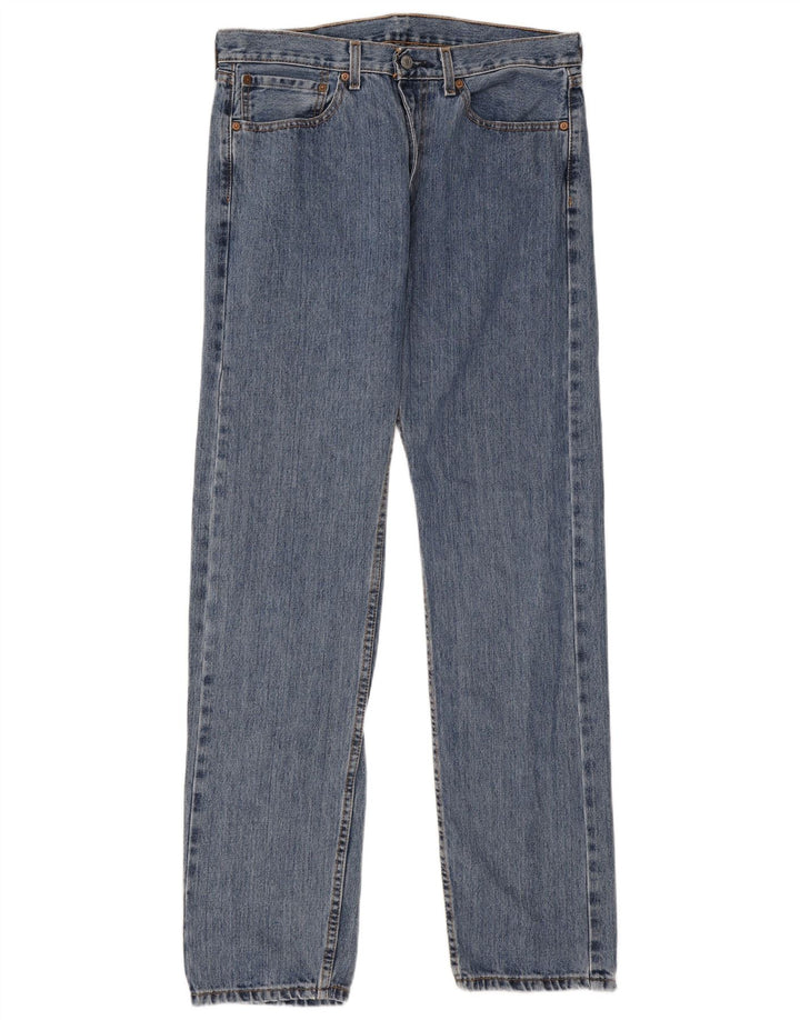 Levi's Herre 505 Straight Jeans W34 L34 Blå Bomuld
