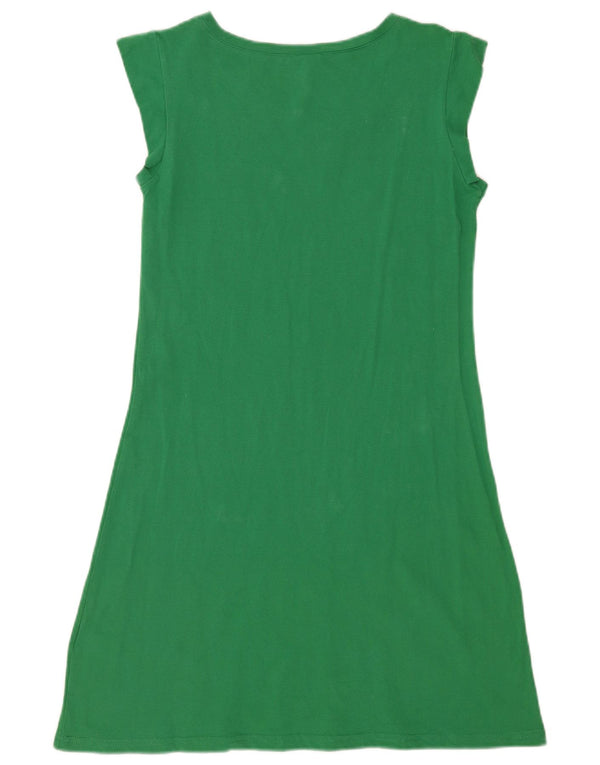 Lacoste Pige T-Shirt Kjole 7-8 År Grøn Bomuld