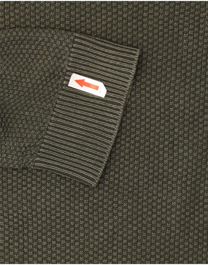 Jack & Jones Herre sweater med rund hals, stor grøn bomuld