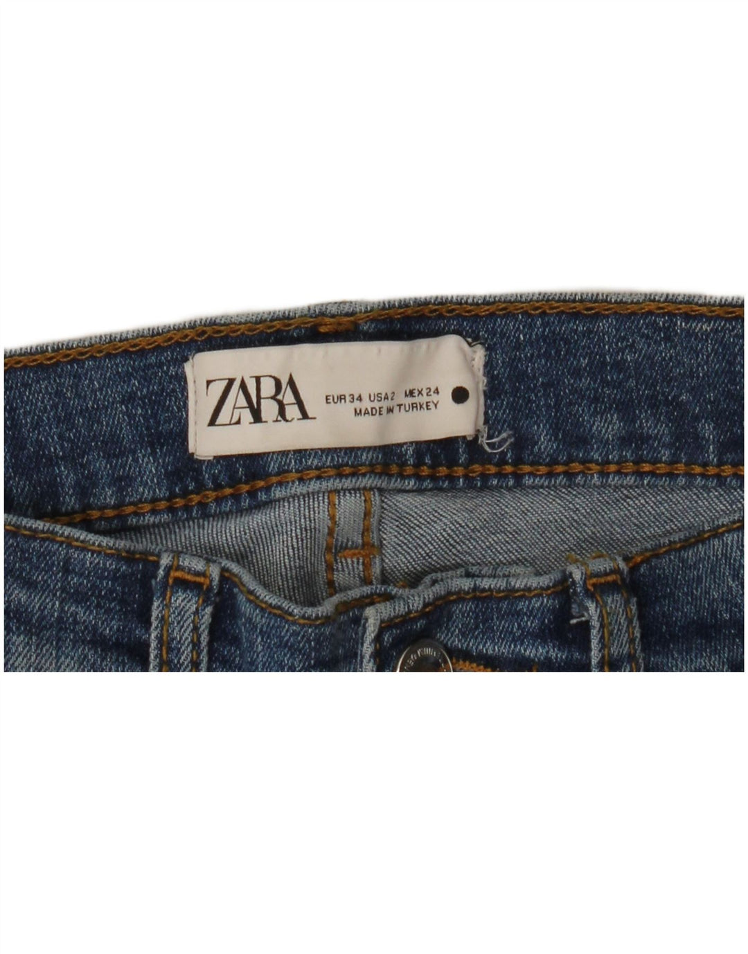 ZARA Dame Bootcut Jeans EU 34 2XS W24 L26 Blå