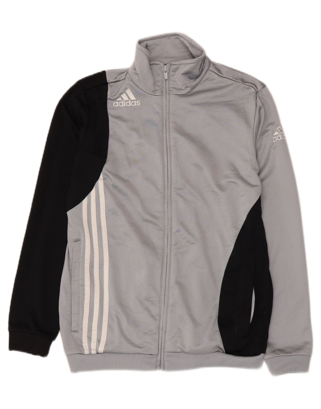 ADIDAS Træningsdragt til drenge Topjakke 13-14 år Grå Colourblock Polyester