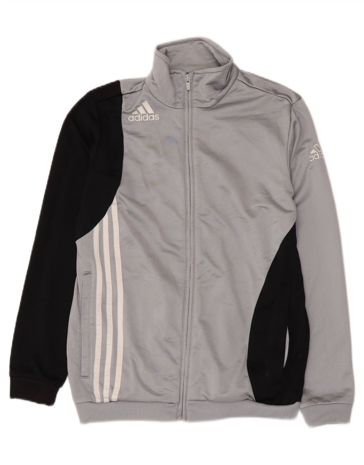 ADIDAS Træningsdragt til drenge Topjakke 13-14 år Grå Colourblock Polyester