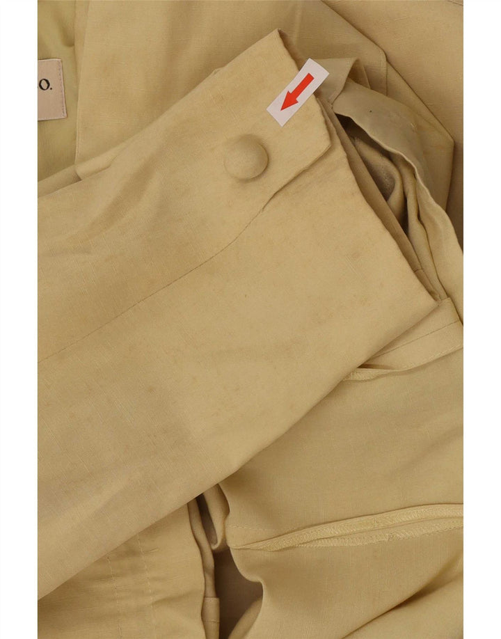 Max&Co. Dame 4-knaps blazerjakke UK 14 Medium Yellow Silke