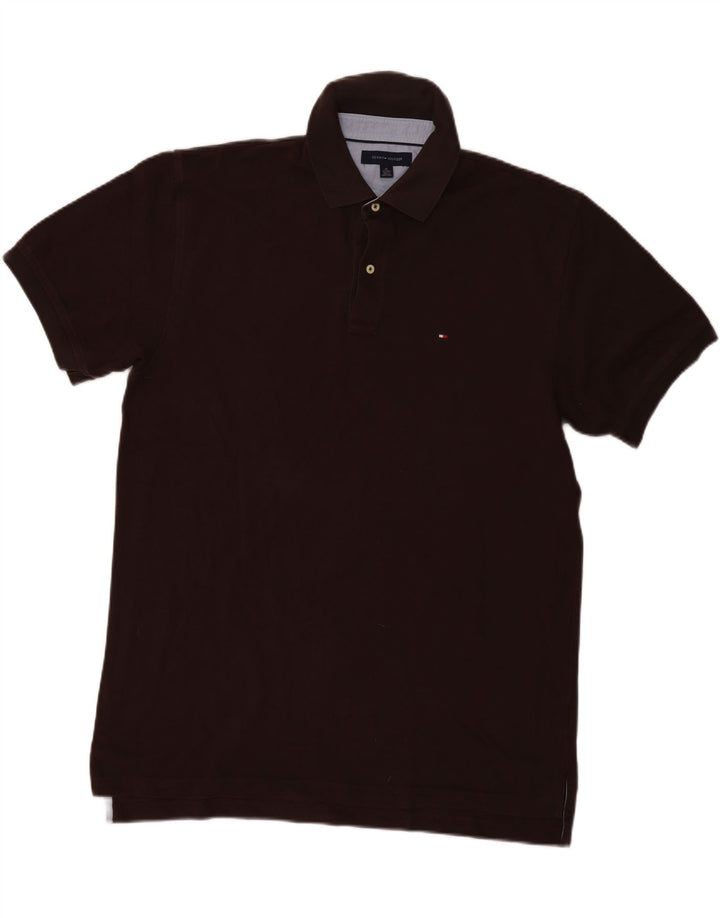 Tommy Hilfiger herre poloshirt XL brun bomuld