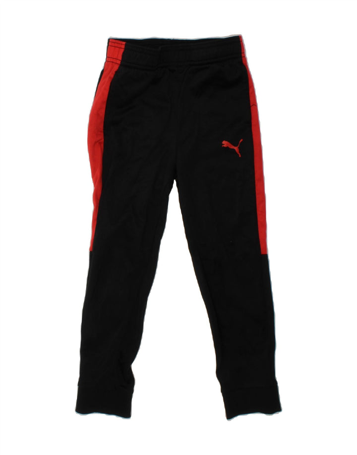 PUMA Boys Tracksuit Trousers Joggers 5-6 Years  Black Colourblock Vintage Puma and Second-Hand Puma from Messina Hembry 