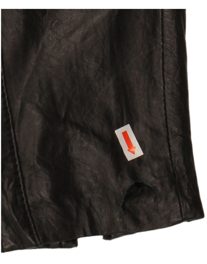 BONITA Bikerjakke i læder til kvinder EU 38 Mellem sort lammeskind