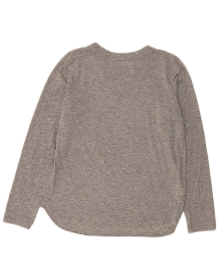 Vintage Dame Top Langærmet UK 12 Medium Grey Flecked