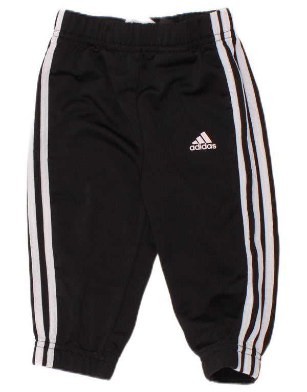 Adidas Baby Boys Joggers Træningsdragt Bukser 6-9 måneder Sort Polyester