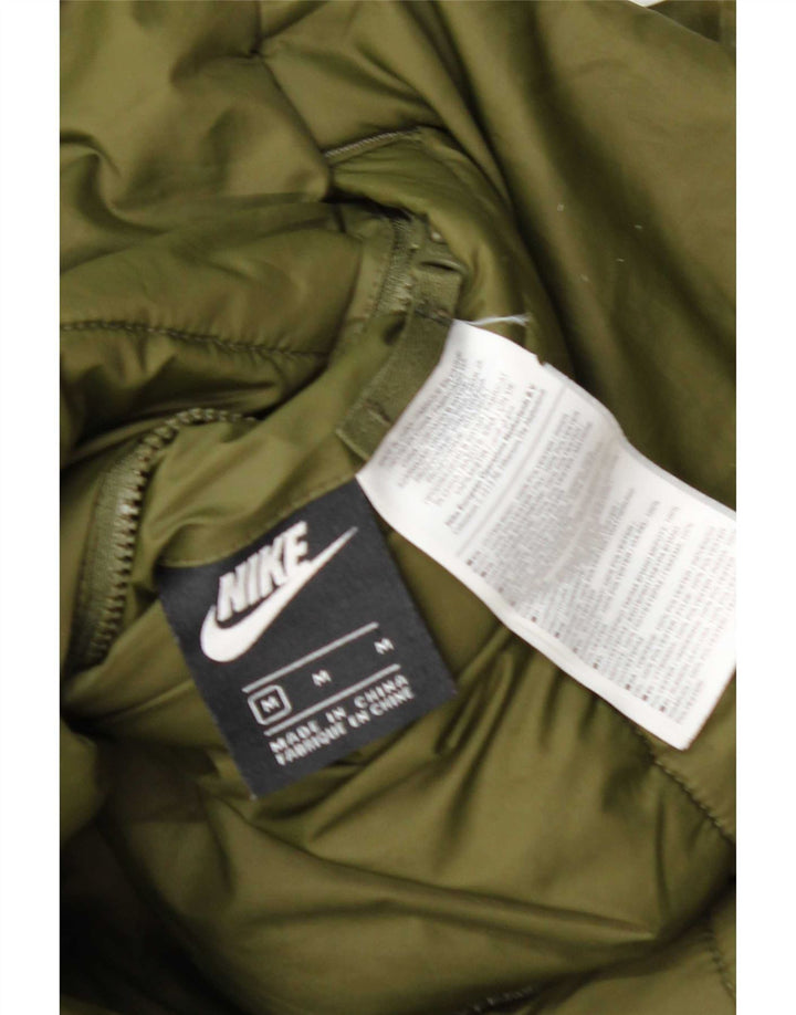 Nike Dame Polstret Vendbar Jakke UK 12 Medium Green Polyester
