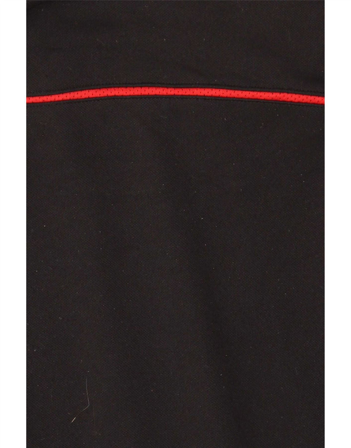 Adidas Herre Zip Neck Pullover Træningsdragt Top Stor Sort Colourblock