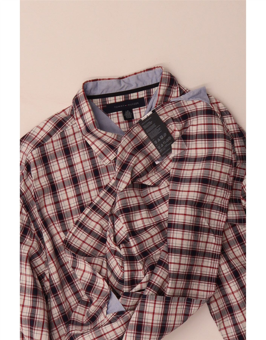 TOMMY HILFIGER Mens Shirt Large Multicoloured Check Cotton