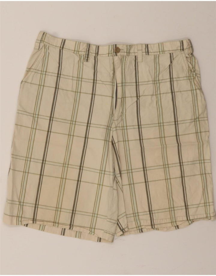 MOSSIMO Mens Chino Shorts W40 XL Beige Check Cotton Vintage Mossimo and Second-Hand Mossimo from Messina Hembry 