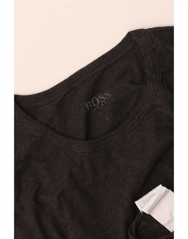 Hugo Boss Herre T-Shirt Top Lille Grå Bomuld