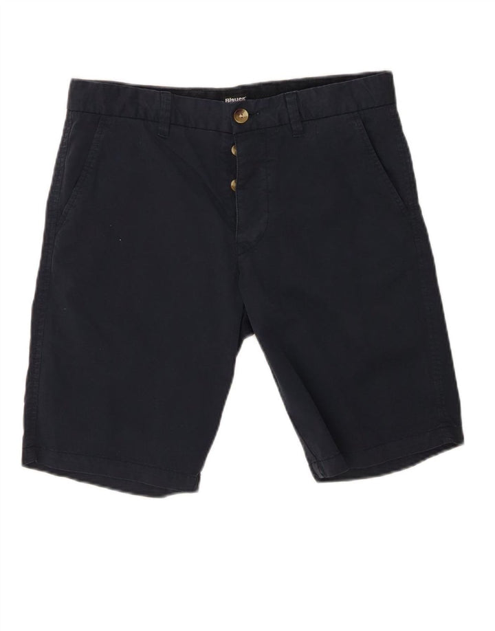 BLAUER Mens Chino Shorts W31 Medium  Navy Blue Cotton