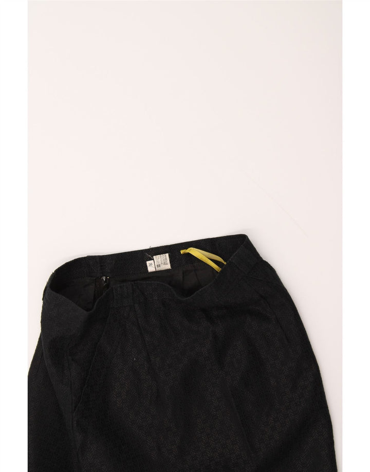 VINTAGE Womens Midi Straight Skirt EU 38 Medium W28  Black Check Cotton Vintage Vintage and Second-Hand Vintage from Messina Hembry 
