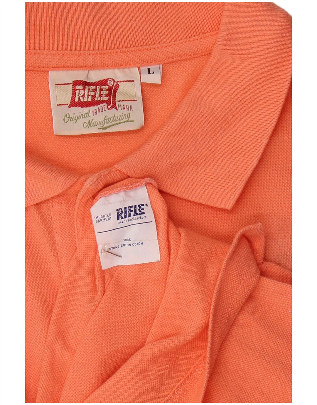 RIFLE Poloshirt til mænd Stor Orange Bomuld