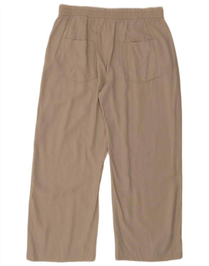 Zara Lige bukser til kvinder XL W38 L28 Beige Lyocell