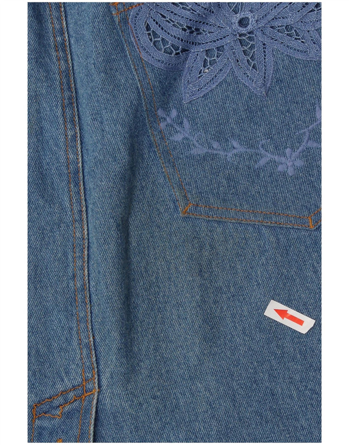 TOGETHER Dame Denim Nederdel UK 12 Medium W28 Blå Bomuld