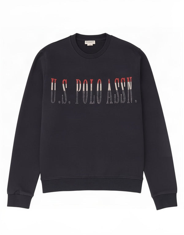 U.S. Polo Assn. Womens Graphic Sweatshirt Jumper UK 10 Small Navy Blue