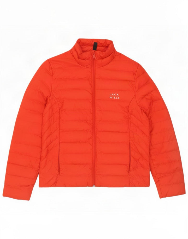 Jack Wills Polstret jakke til kvinder UK 14 Medium Rød Polyamid