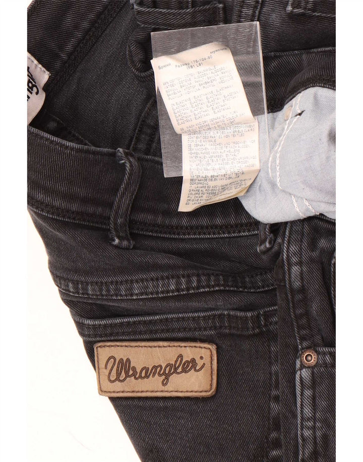 Wrangler Herre Texas Straight Jeans W36 L32 Sort Bomuld