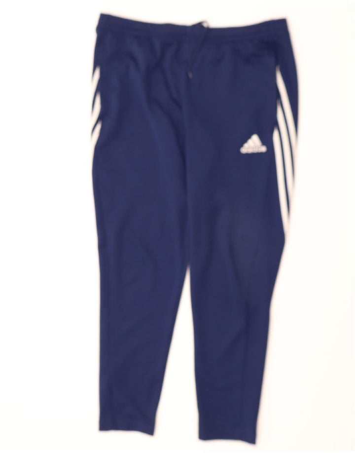 ADIDAS Mens Climalite Tracksuit Trousers Large  Navy Blue Polyester Vintage Adidas and Second-Hand Adidas from Messina Hembry 