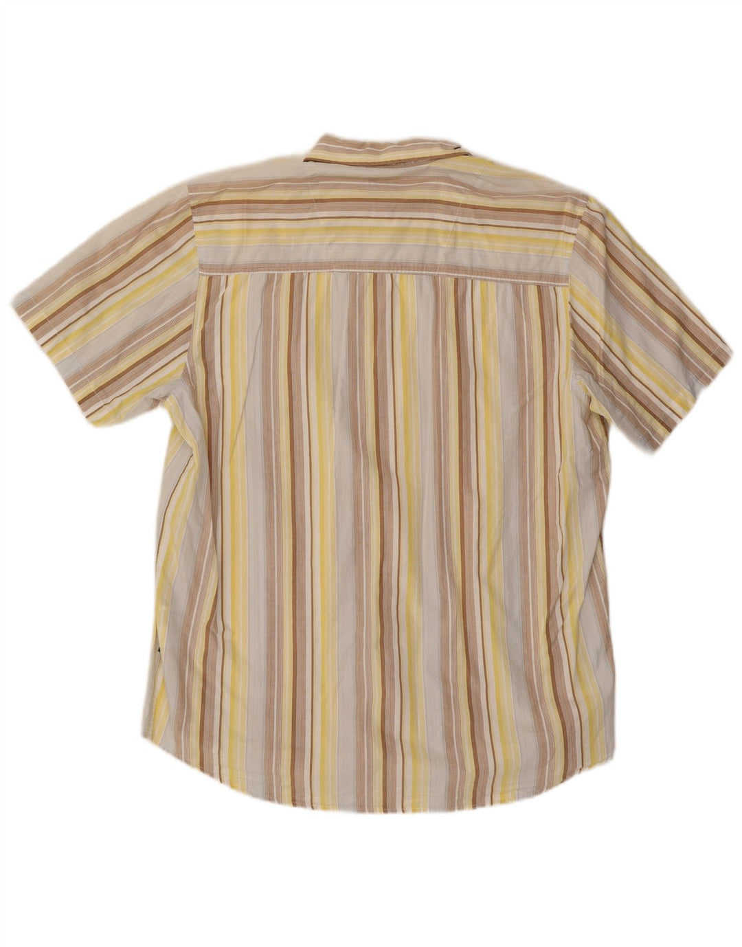 LERROS Mens Short Sleeve Shirt Large Multicoloured Striped Cotton