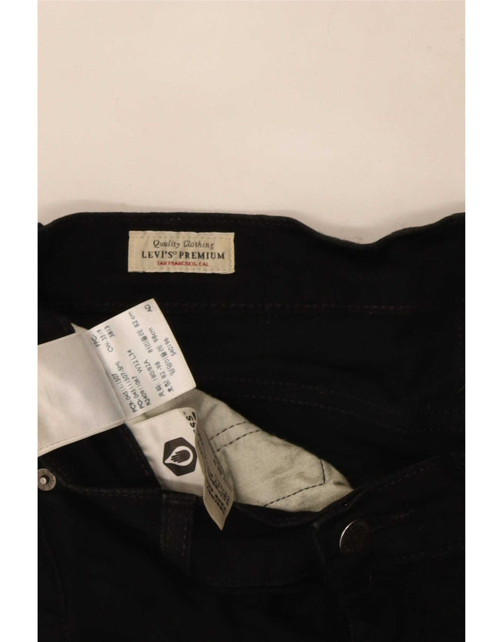 Levi's Slim Jeans til mænd W32 L34 sort bomuld