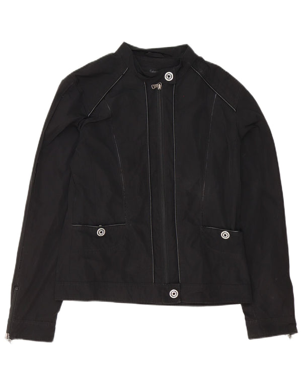 Calvin Klein Jeans Dame Bomber Jacket UK 16 Large Black