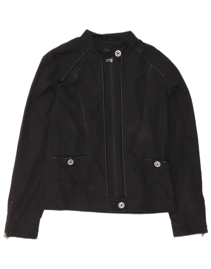 Calvin Klein Jeans Dame Bomber Jacket UK 16 Large Black