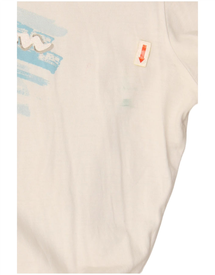 CHAMPION Dame Heritage Fit Grafisk T-Shirt Top UK 18 XL Hvid