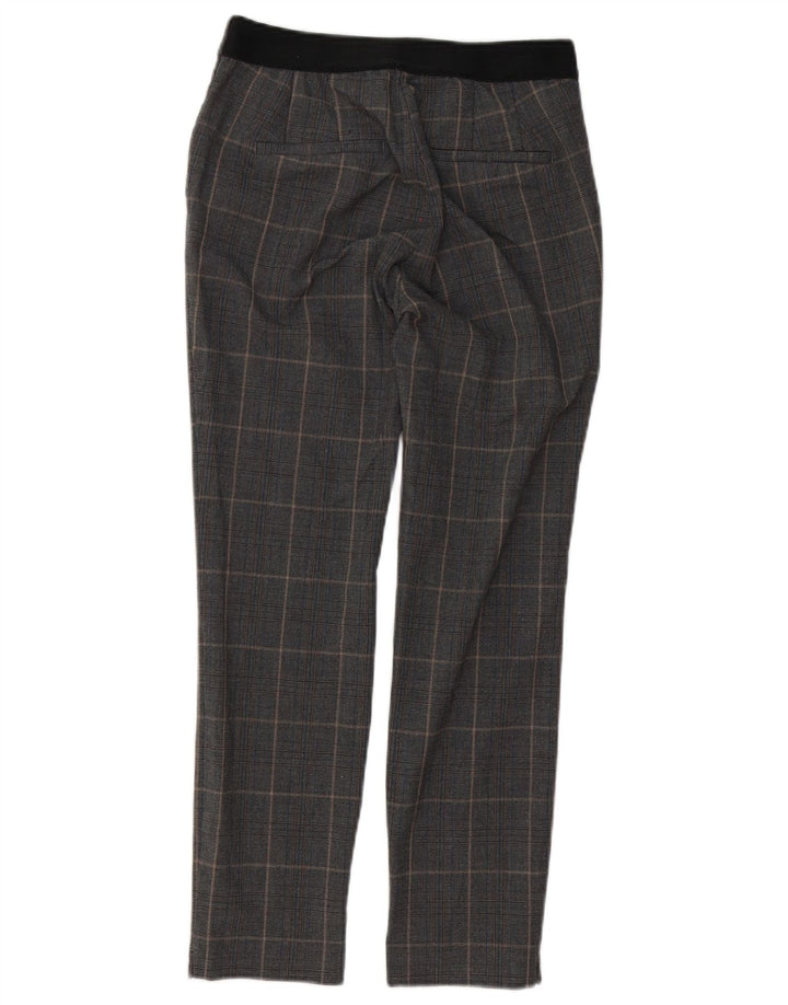 Zara Dame Slim Chino Bukser Medium W28 L26 Grå ternet polyester