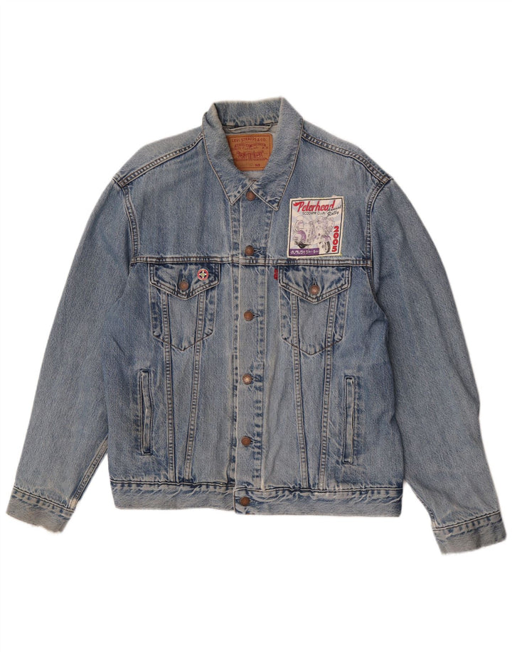 Levi's Herre denimjakke UK 40 Large Blue Cotton