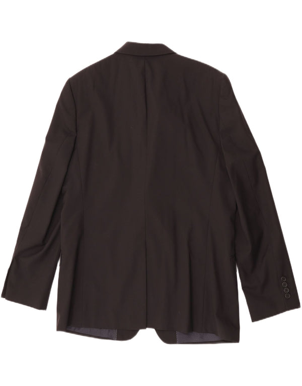 Ted Baker Herre 2 Button Blazer Jacket UK 44 2XL Sort Uld
