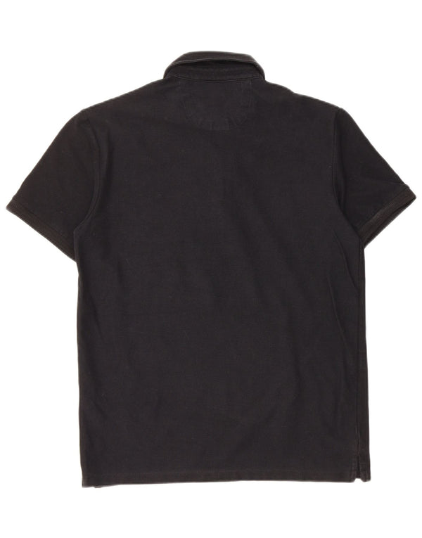Zara herre polo shirt lille sort bomuld