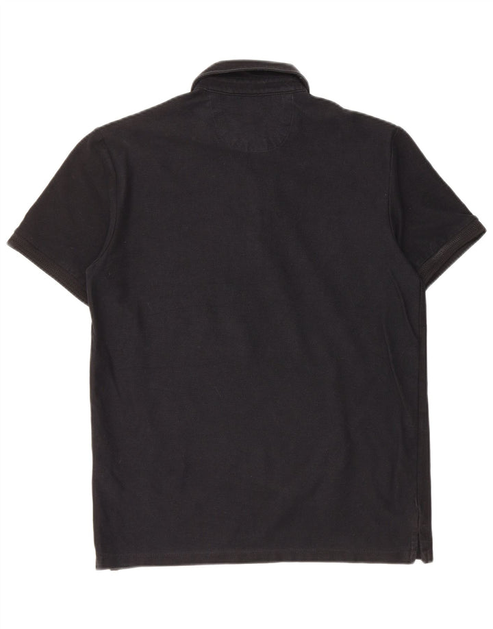 Zara herre polo shirt lille sort bomuld