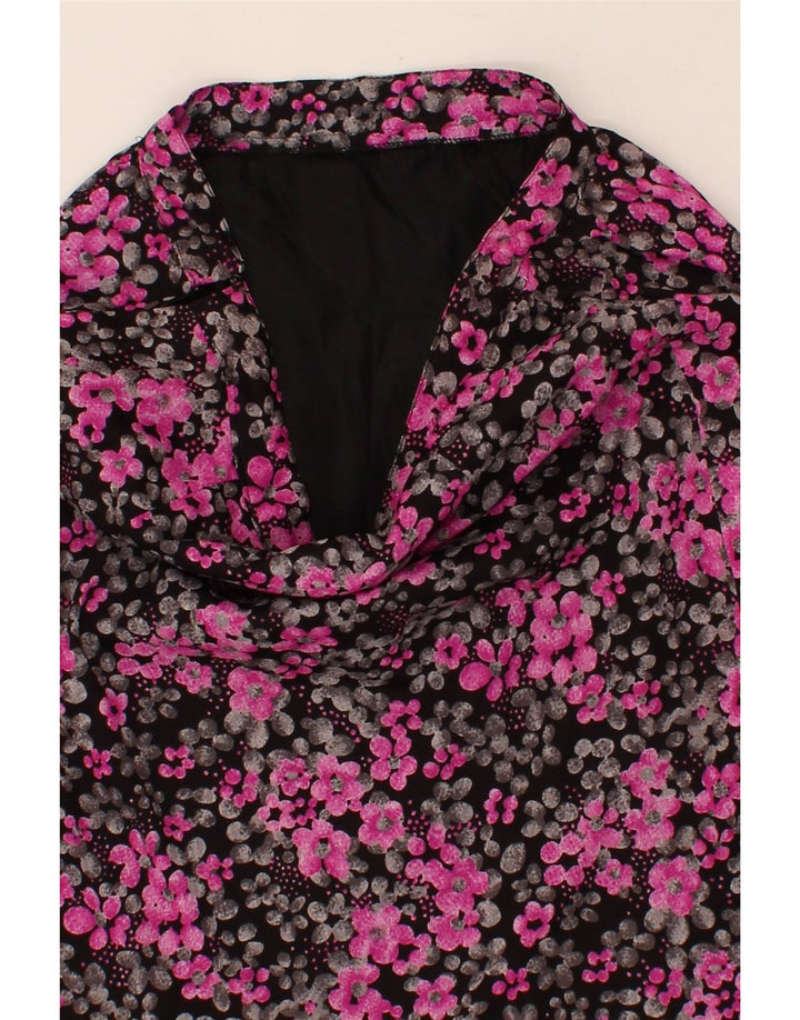 VINTAGE Womens Midi Skirt W28 Medium Pink Floral Vintage Vintage and Second-Hand Vintage from Messina Hembry 