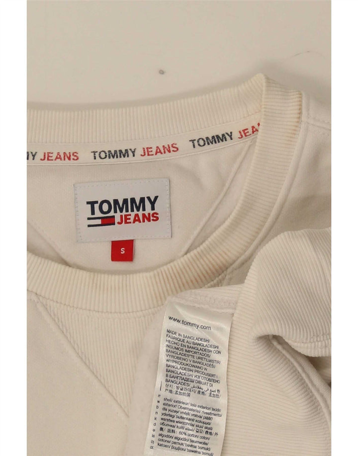 Tommy Hilfiger Herre Grafisk Sweatshirt Jumper Lille Hvid Bomuld