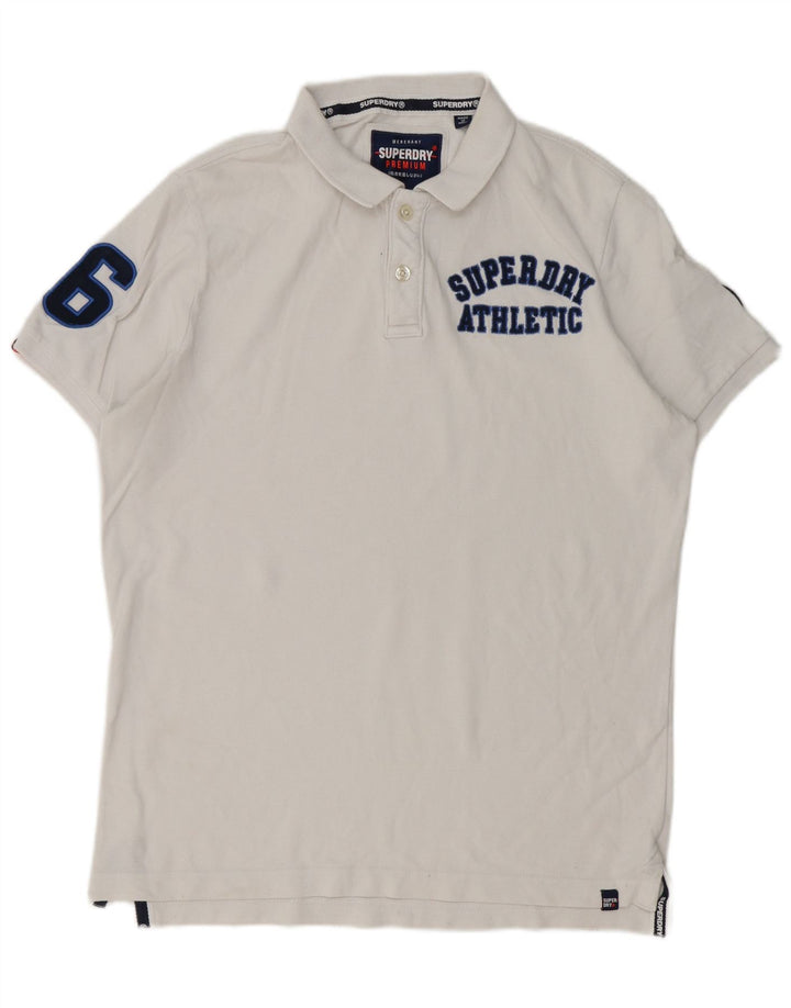 Superdry Grafisk Polo Shirt til mænd 2XL Hvid