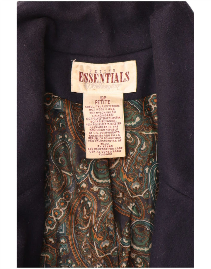 Worthington Essentials Dame Dobbeltradet Frakke US 10 Large Navy Blue