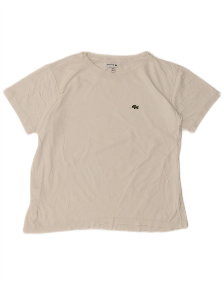 Lacoste Boys T-Shirt Top 11-12 År Hvid Bomuld