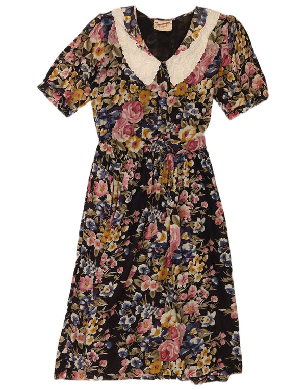 Capricci By Marcel Dame A-Line Kjole UK 14 Medium Black Floral