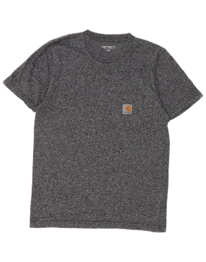CARHARTT Herre T-Shirt Top XS Grå Flecked Bomuld