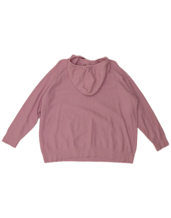 Marks & Spencer Womens Hoodie Jumper UK 18 XL Pink Viscose
