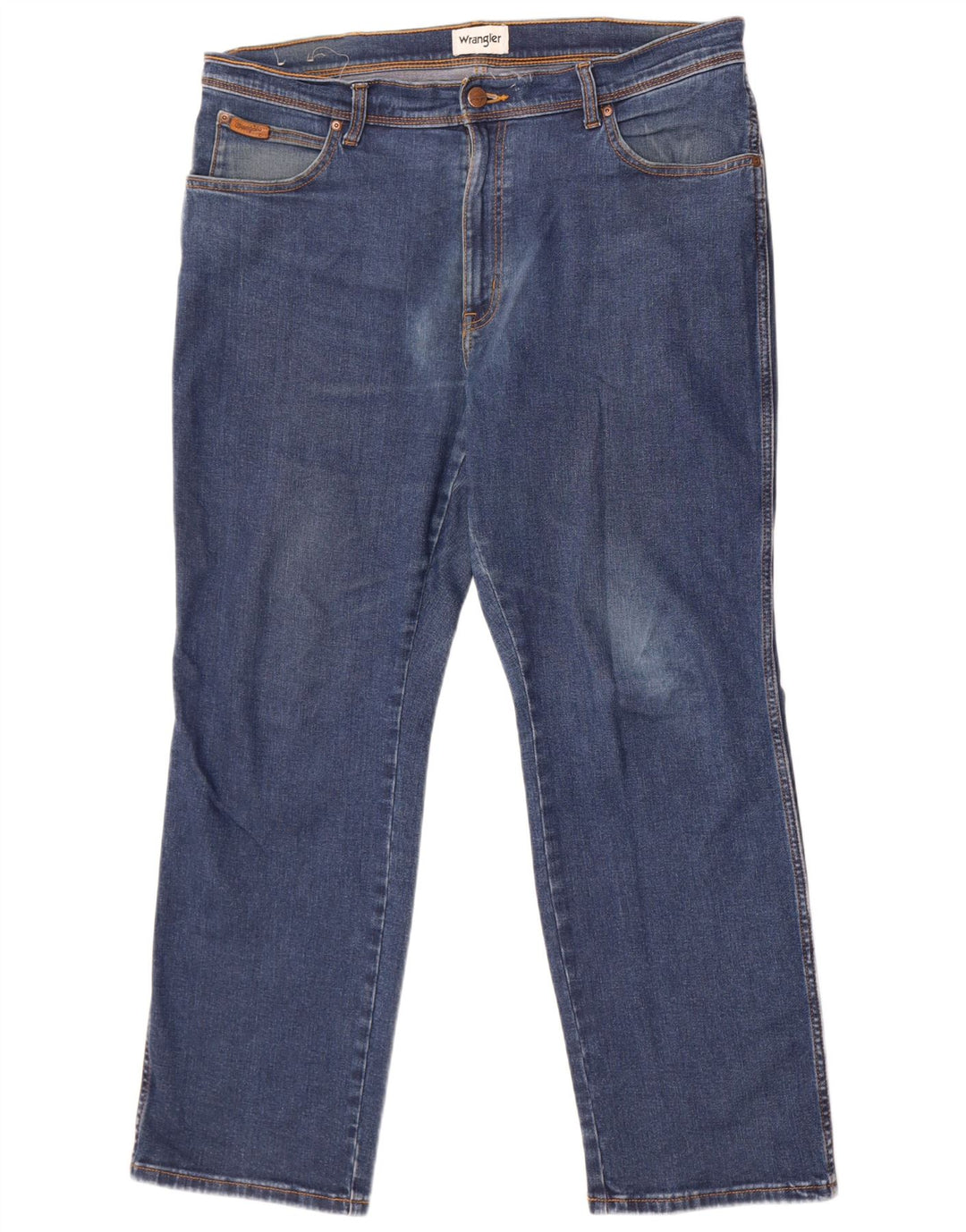 Wrangler Herre Texas Straight Jeans W38 L30 Blå Bomuld