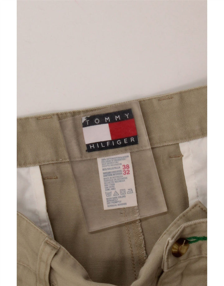 TOMMY HILFIGER Herre Pegged Chino Bukser W38 L32 Beige Bomuld