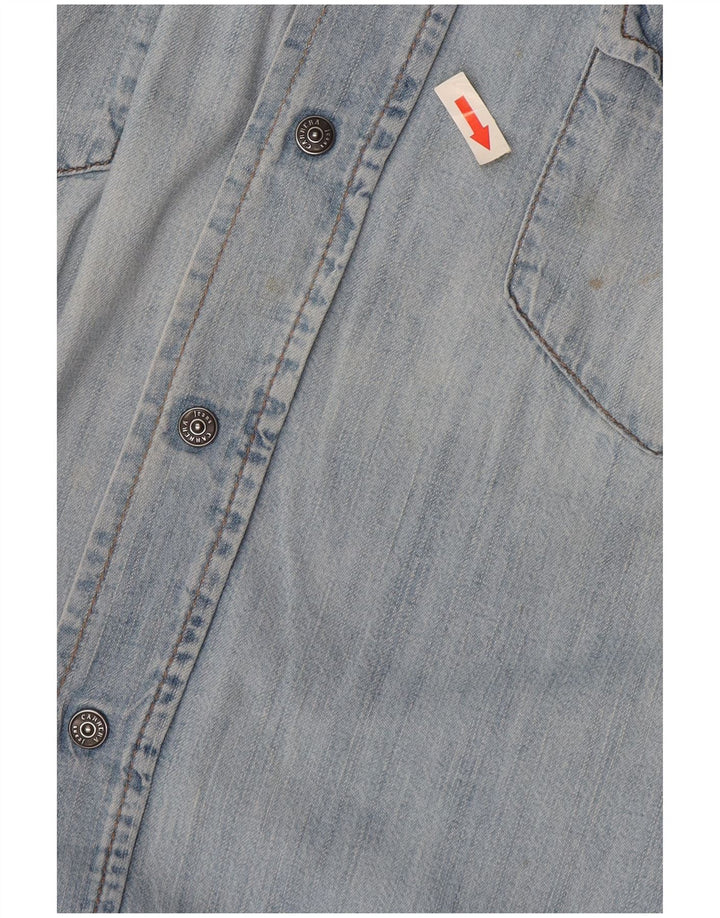 Carrera herre denimskjorte stor blå bomuld