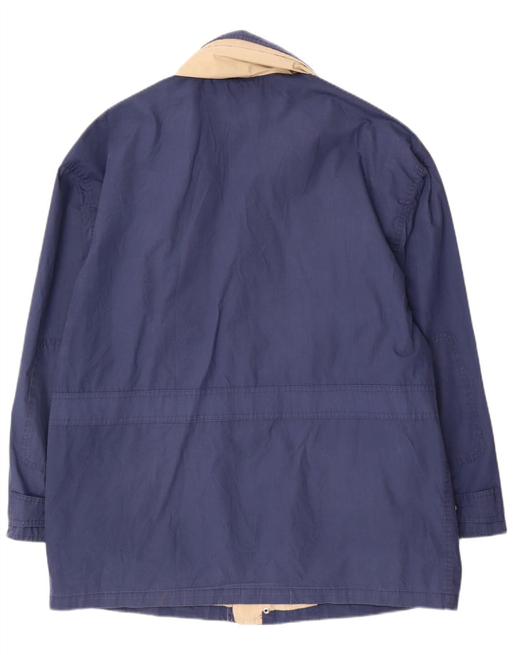 Vintage Herre Utility Jacket UK 42 XL Navy Blue Polyester