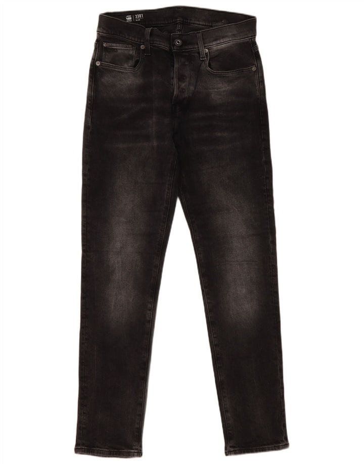G-Star Womens 3301 Slim Jeans W28 L32 Sort Bomuld