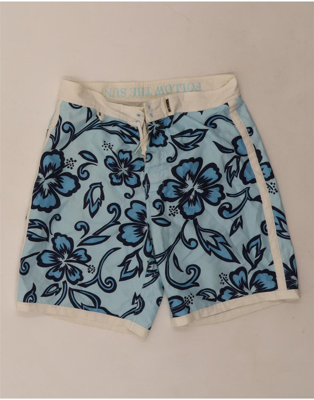 Sundek Herre badeshorts Medium Blue Floral Polyester